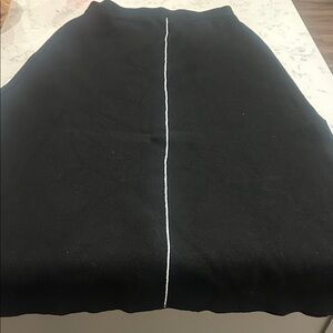 Zara Black A line Skirt with White Detail